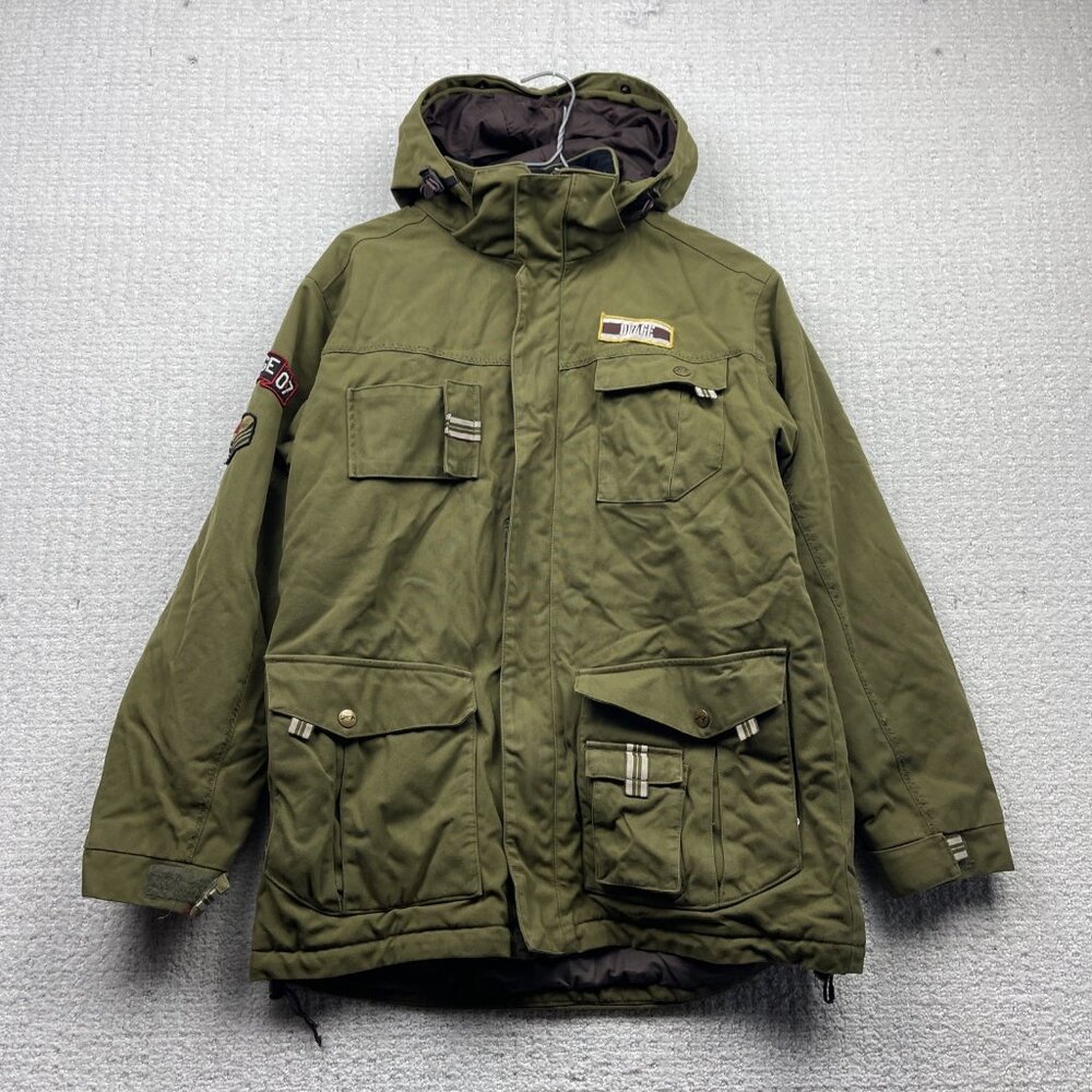 Y2K Orage Talent Winter Ski / Snowbaord Jacket Military's Style Green Boys Sz XL